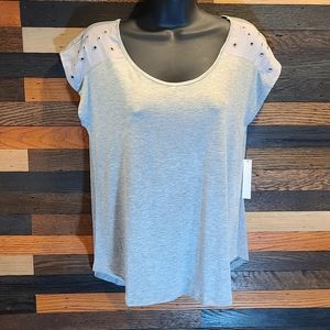 💖 10 FOR $13 NEW COLOR THREAD GRAY  SLEEVELESS💖